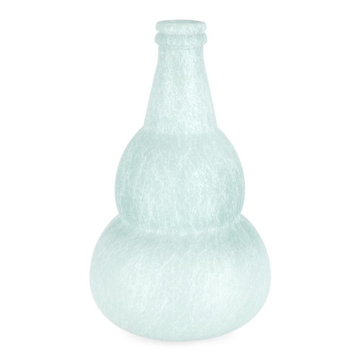 BOTTIGLIA ABBY VETRO AZZURRO SETA H.45